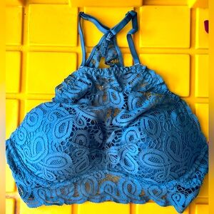 Blue Lace Halter Bralette - Victoria Secret PINK